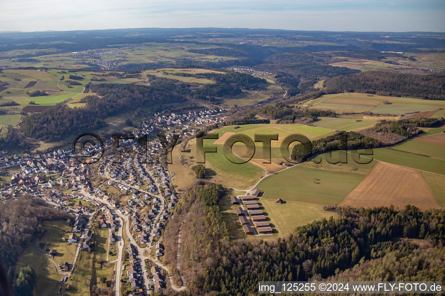 Vue oblique de Quartier Sulz am Eck in Wildberg dans le département Bade-Wurtemberg, Allemagne