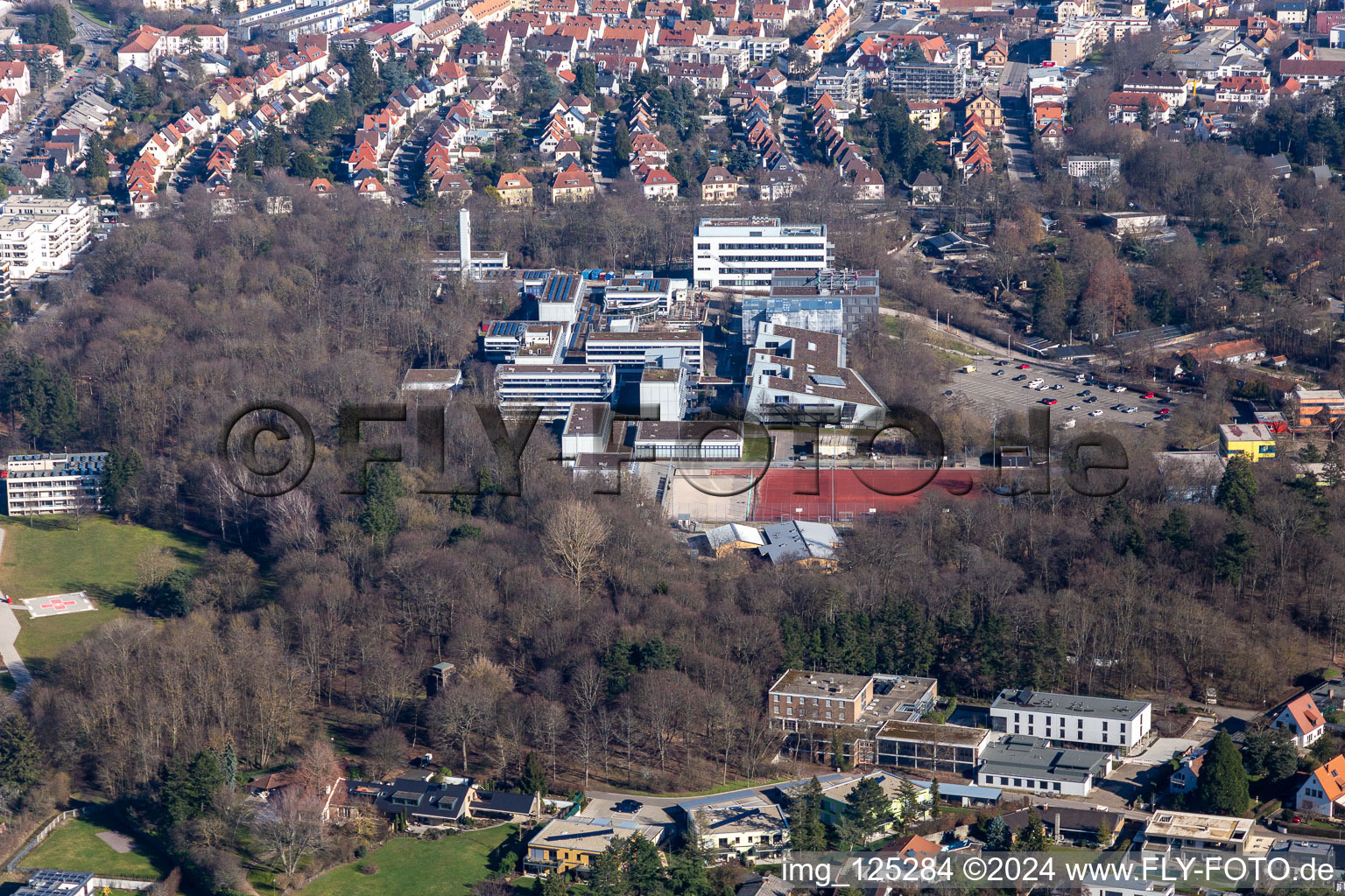 Vue aérienne de Campus de Landau de l'Université de Coblence-Landau à Landau in der Pfalz dans le département Rhénanie-Palatinat, Allemagne