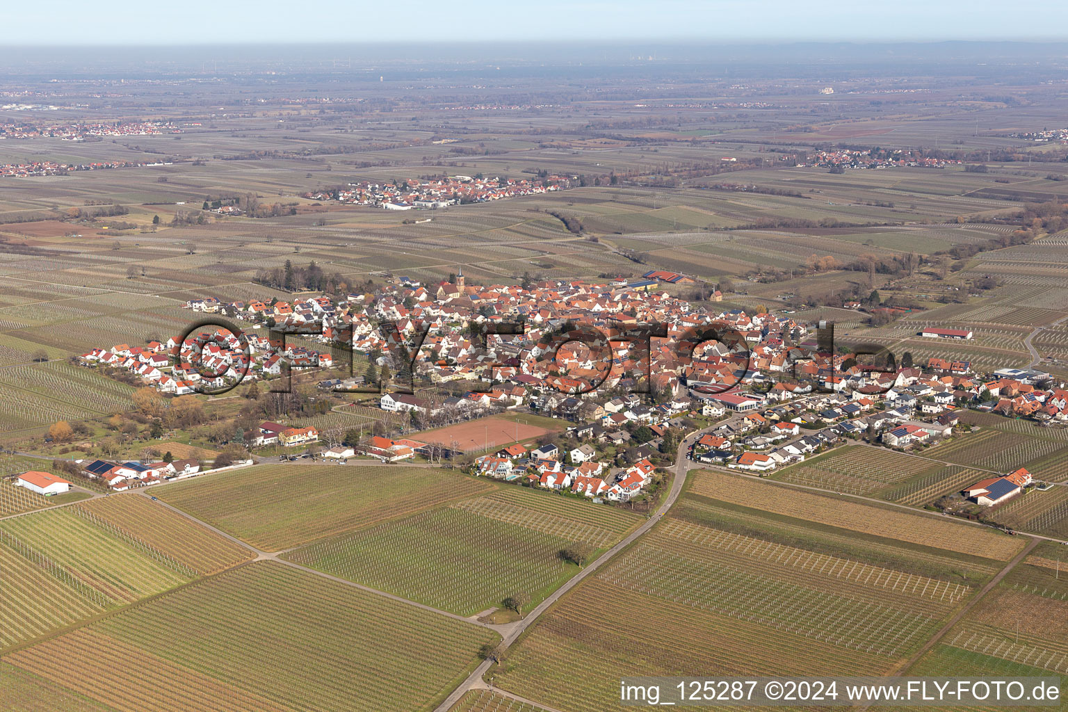 Quartier Nußdorf in Landau in der Pfalz dans le département Rhénanie-Palatinat, Allemagne d'en haut