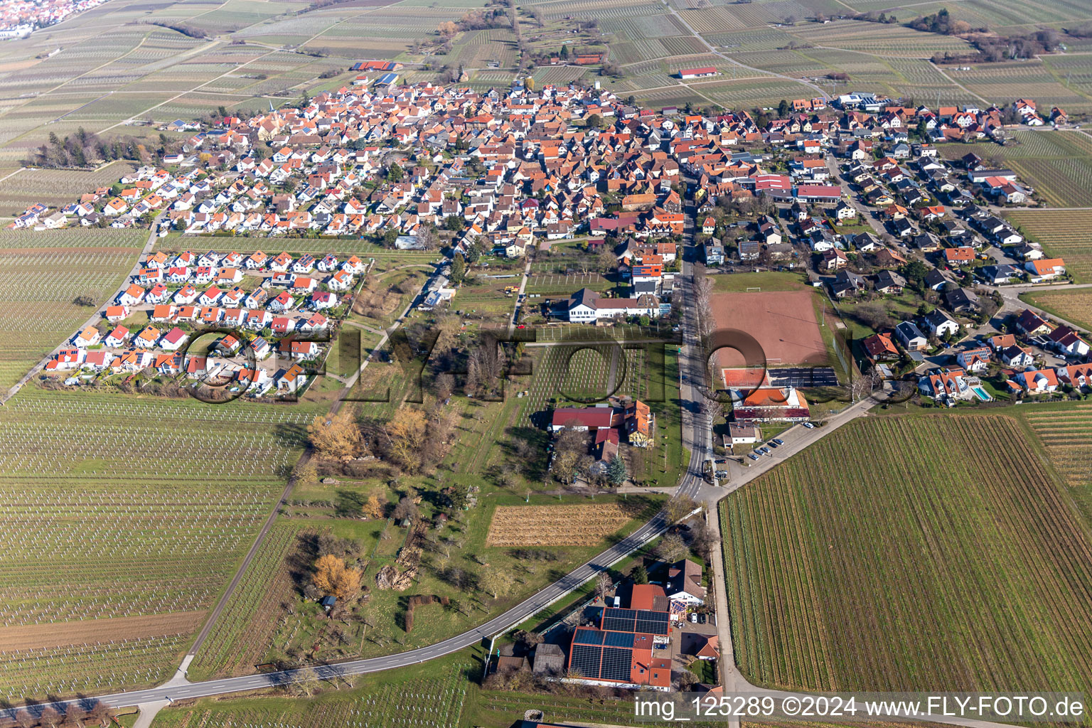 Quartier Nußdorf in Landau in der Pfalz dans le département Rhénanie-Palatinat, Allemagne vue d'en haut