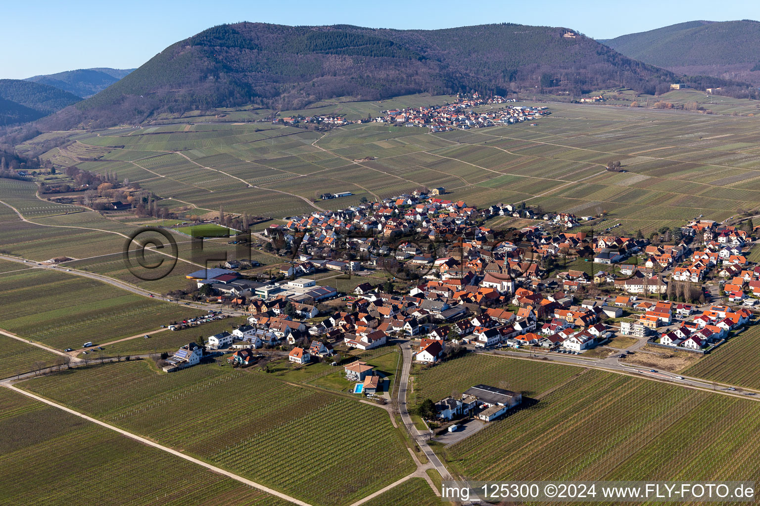 Hainfeld dans le département Rhénanie-Palatinat, Allemagne vue du ciel