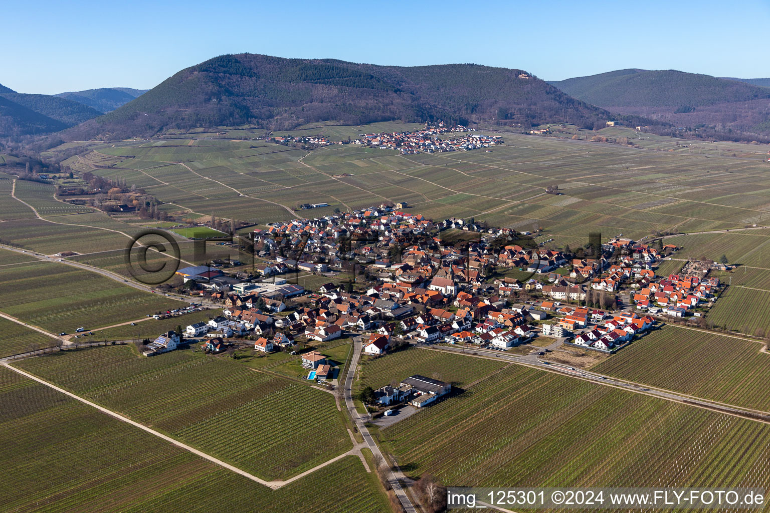 Enregistrement par drone de Hainfeld dans le département Rhénanie-Palatinat, Allemagne