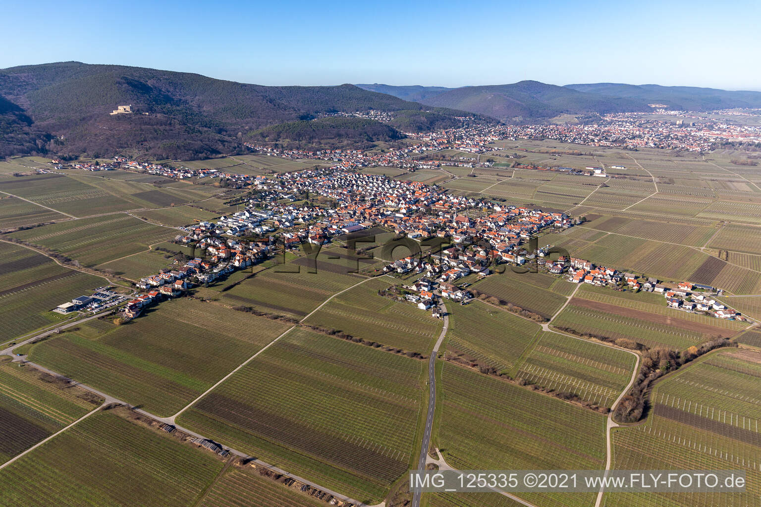 Quartier Diedesfeld in Neustadt an der Weinstraße dans le département Rhénanie-Palatinat, Allemagne depuis l'avion