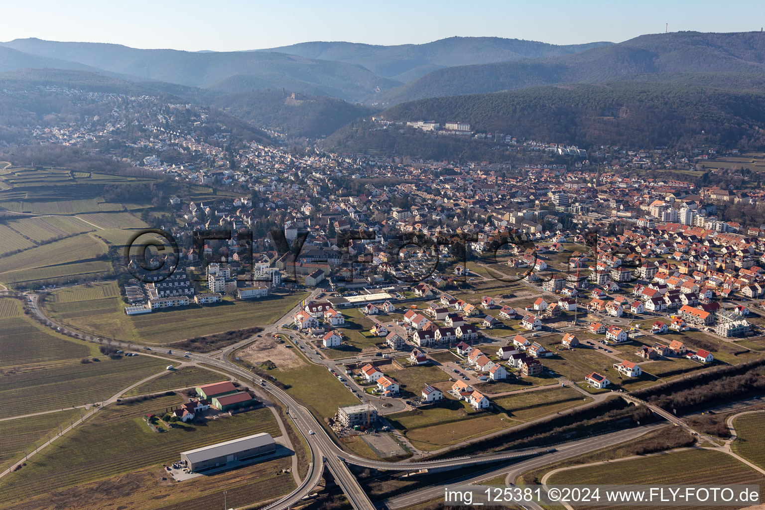 Vue aérienne de Zone de développement de l'anneau des aînés à Bad Dürkheim dans le département Rhénanie-Palatinat, Allemagne