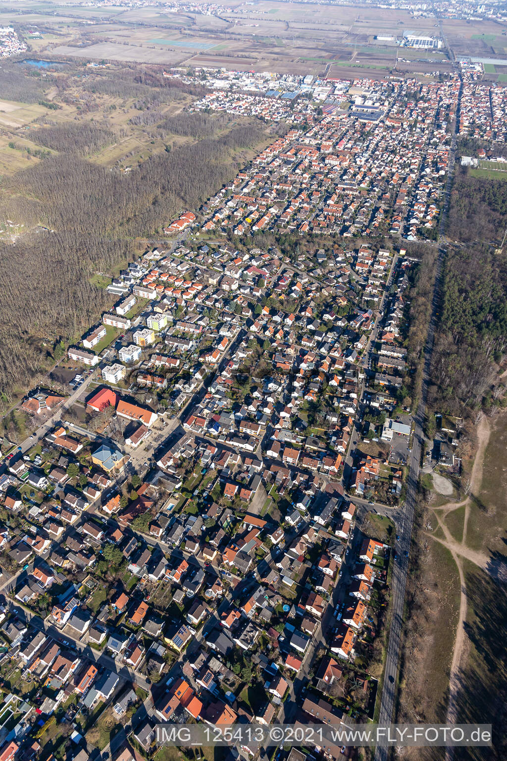 Vue aérienne de Birkenheide dans le département Rhénanie-Palatinat, Allemagne