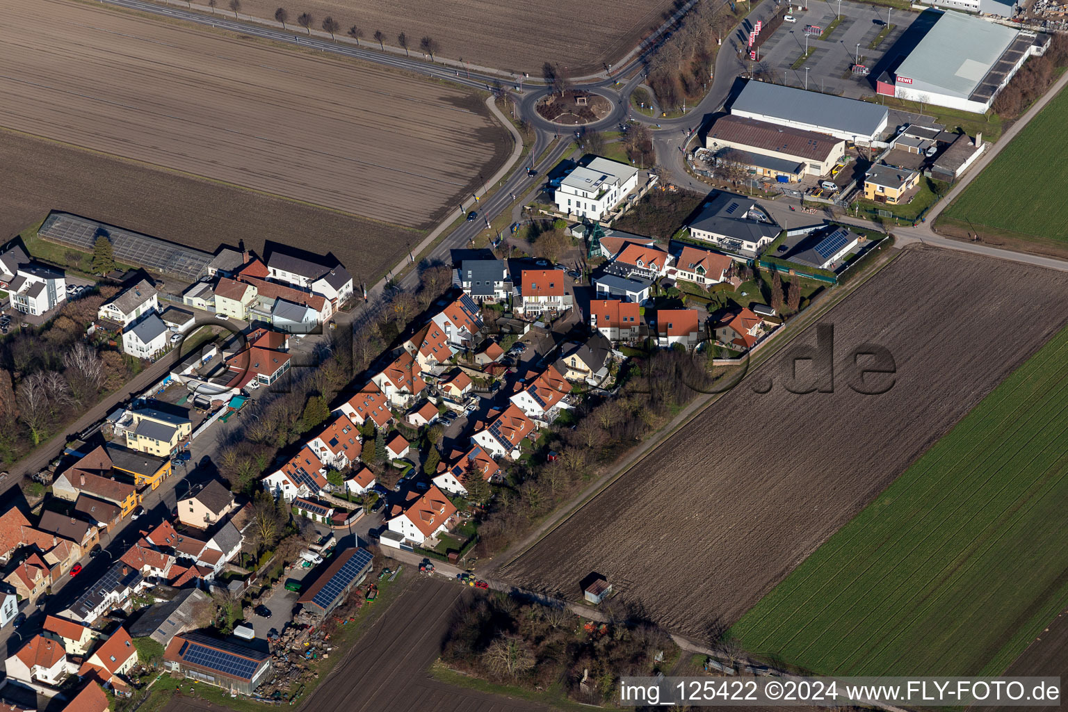 Vue aérienne de Voie Epstein à Maxdorf dans le département Rhénanie-Palatinat, Allemagne