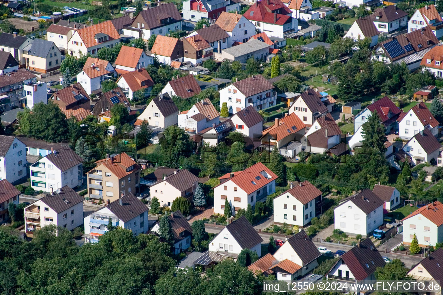 Vue d'oiseau de Kandel dans le département Rhénanie-Palatinat, Allemagne