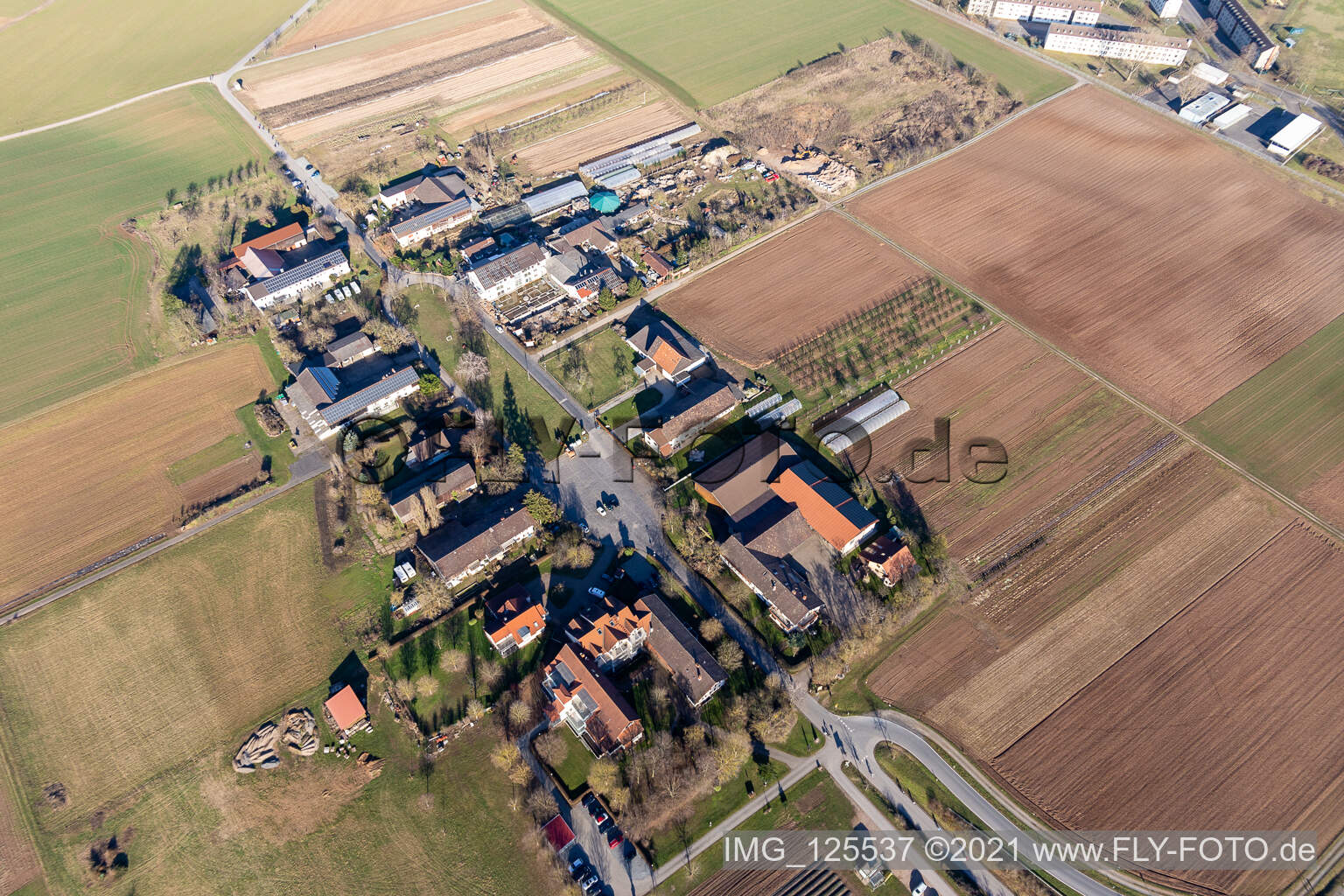 Vue aérienne de Kurpfalzhof sur Patrick Henry Village à le quartier Patrick Henry Village in Heidelberg dans le département Bade-Wurtemberg, Allemagne