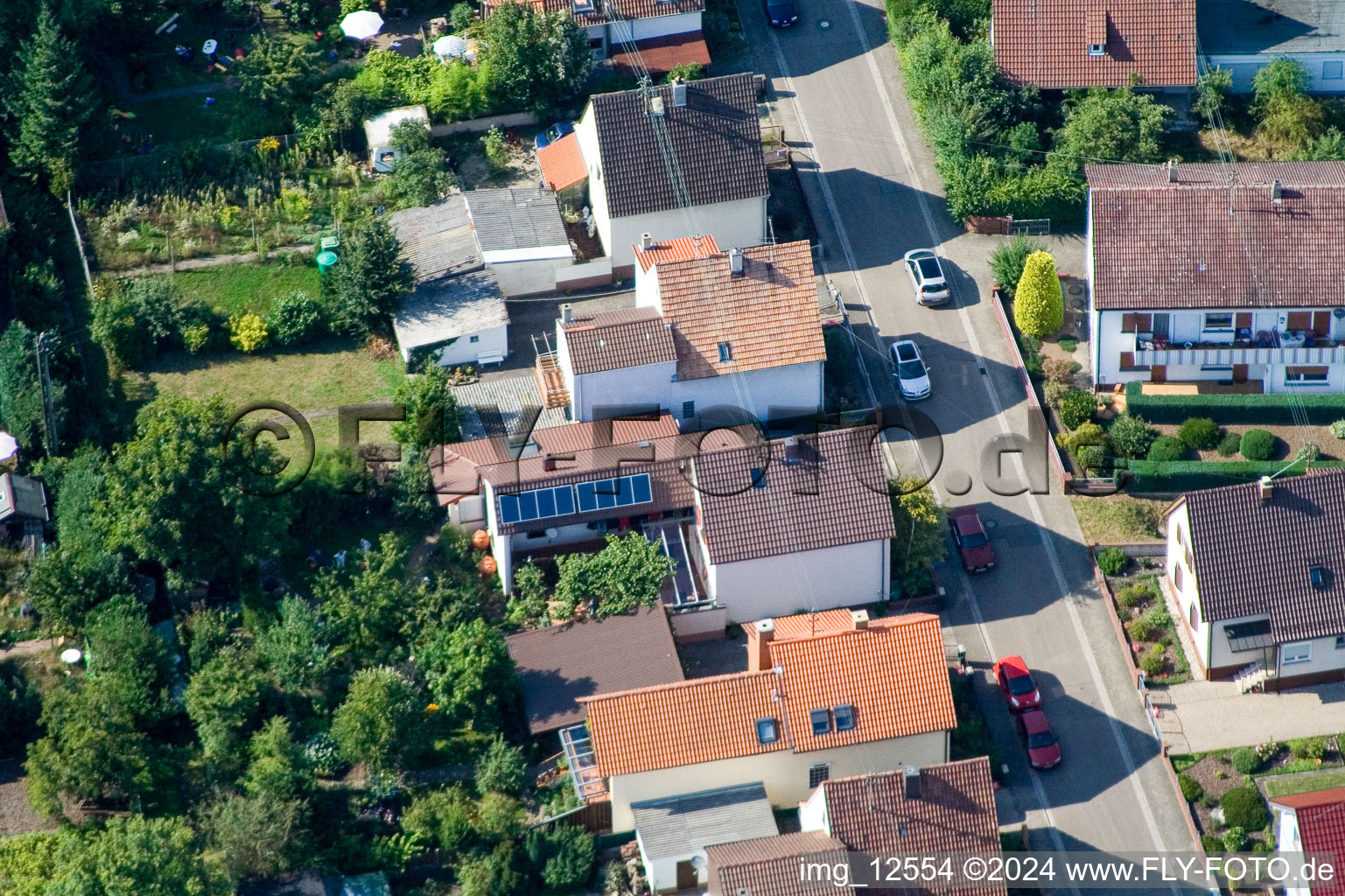 Kandel dans le département Rhénanie-Palatinat, Allemagne du point de vue du drone