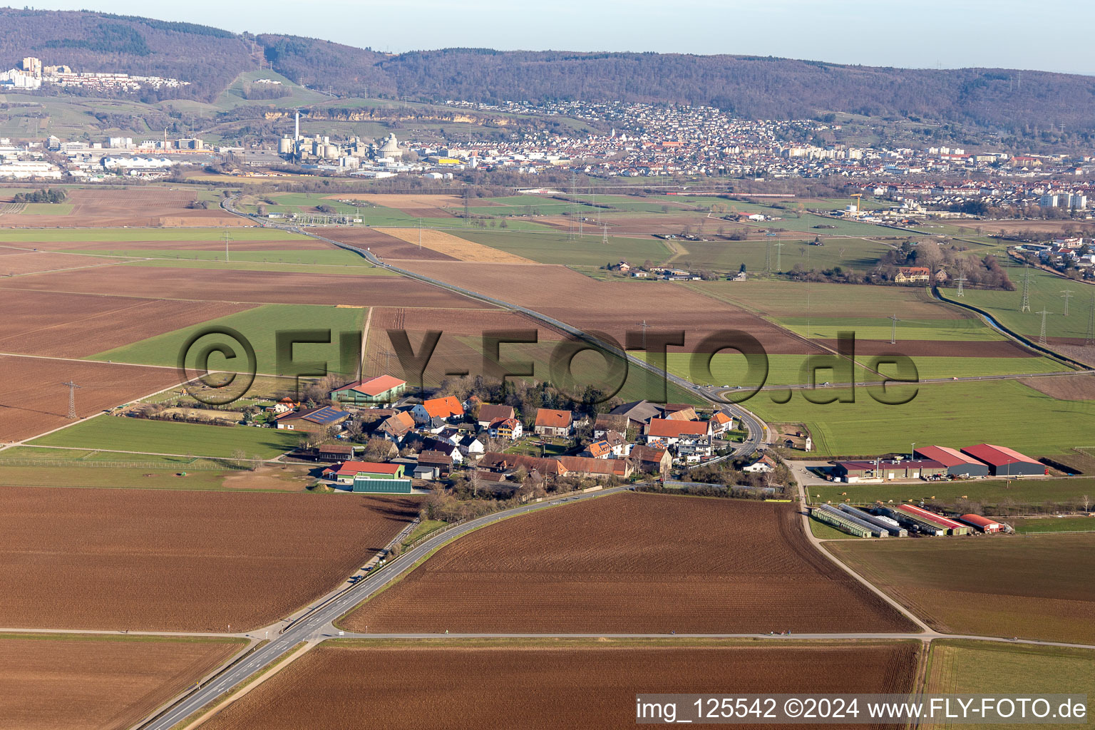 Vue aérienne de Quartier Bruchhausen in Sandhausen dans le département Bade-Wurtemberg, Allemagne