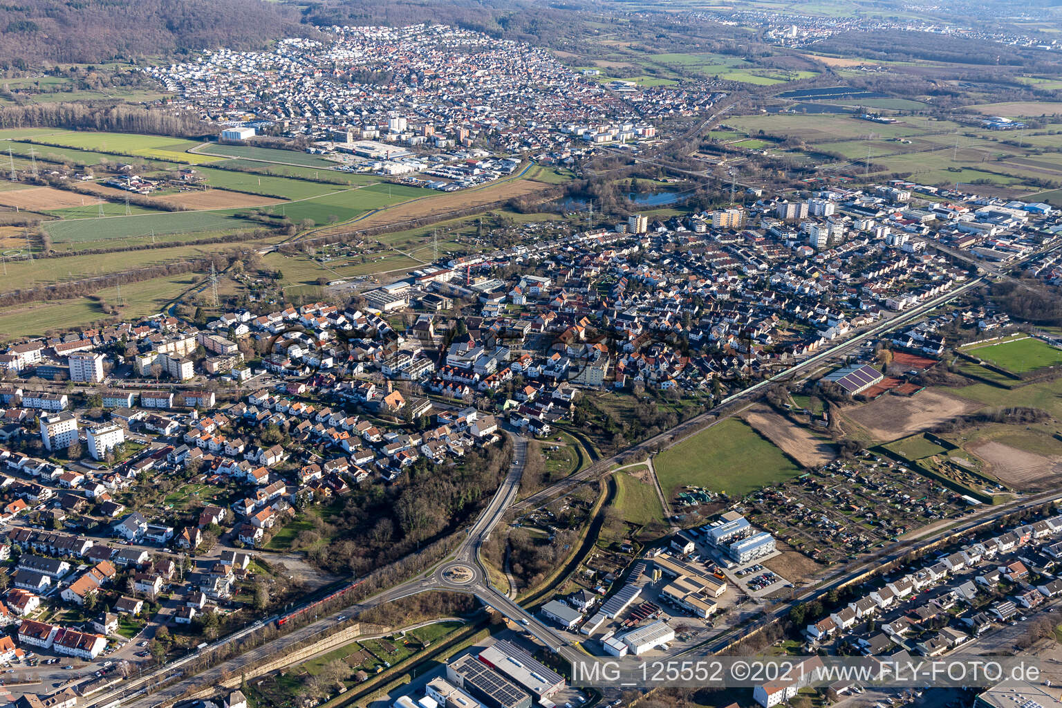 Photographie aérienne de Leimen dans le département Bade-Wurtemberg, Allemagne