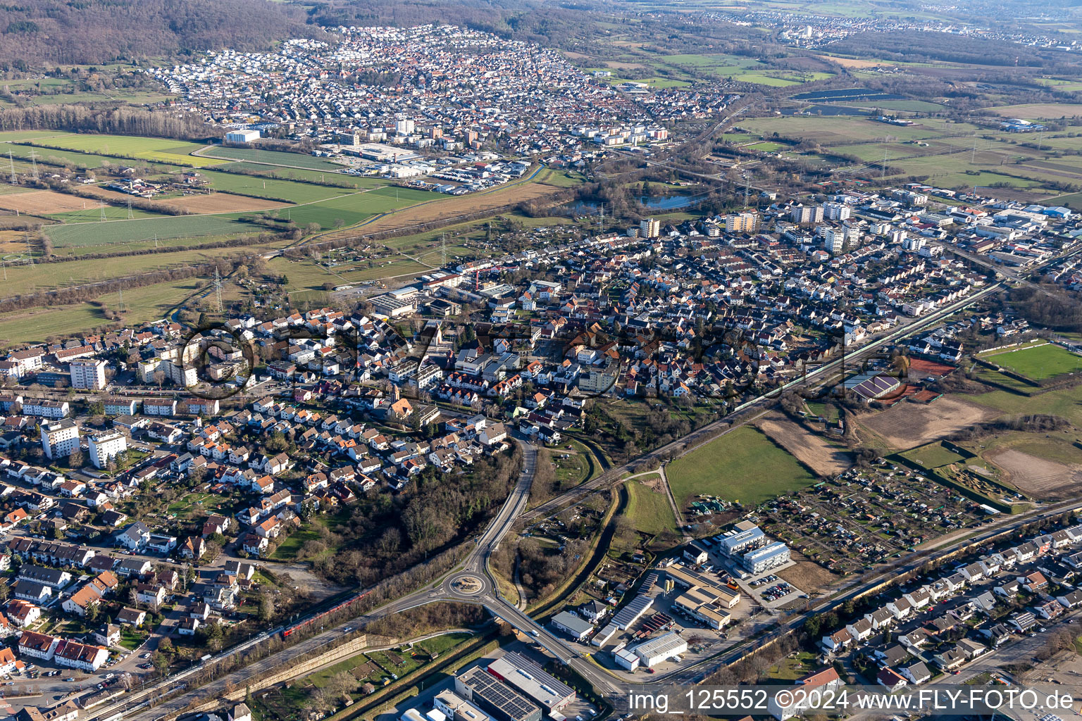 Vue aérienne de Quartier Sankt Ilgen in Leimen dans le département Bade-Wurtemberg, Allemagne