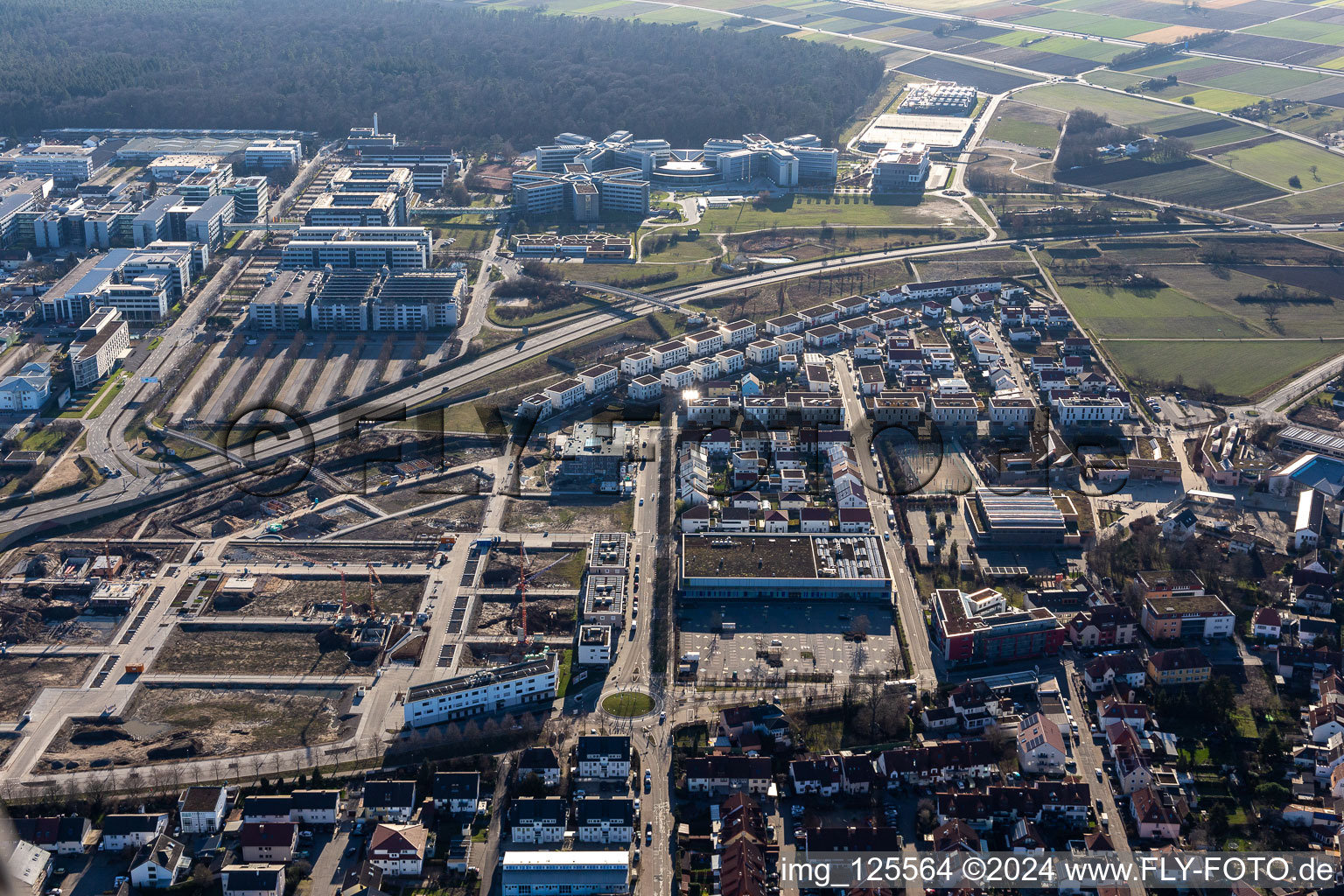 Photographie aérienne de Walldorf dans le département Bade-Wurtemberg, Allemagne