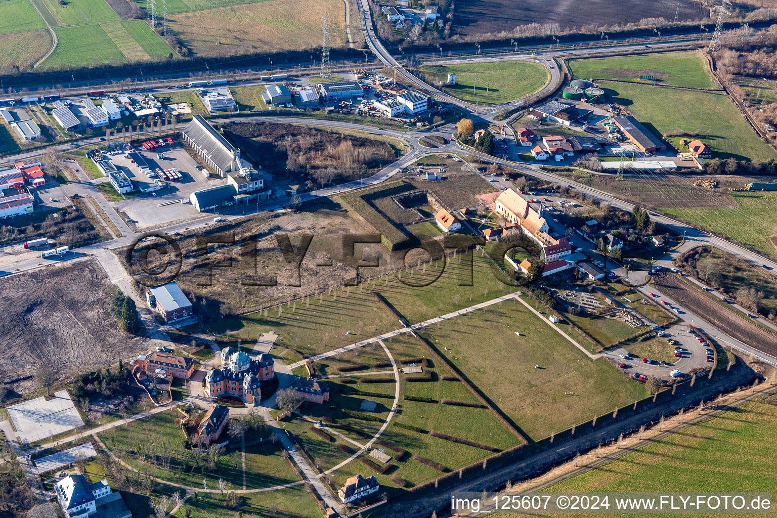 Photographie aérienne de Ermitage à Waghäusel dans le département Bade-Wurtemberg, Allemagne