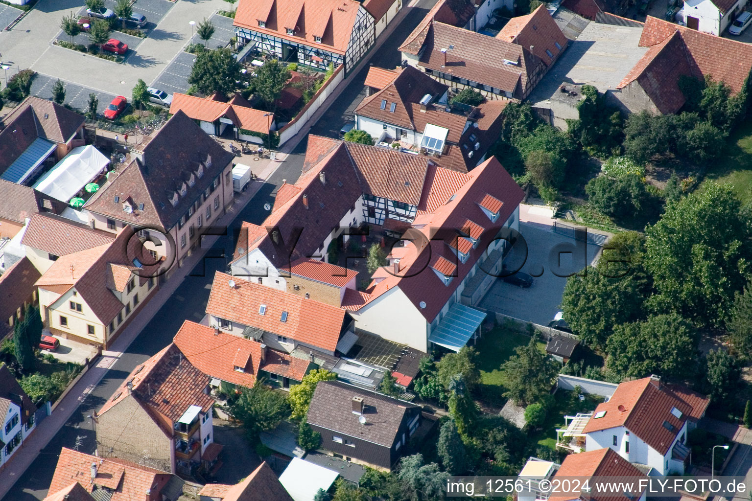 Vue oblique de Kandel dans le département Rhénanie-Palatinat, Allemagne