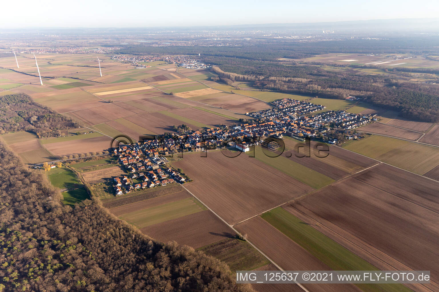 Quartier Hayna in Herxheim bei Landau dans le département Rhénanie-Palatinat, Allemagne vu d'un drone