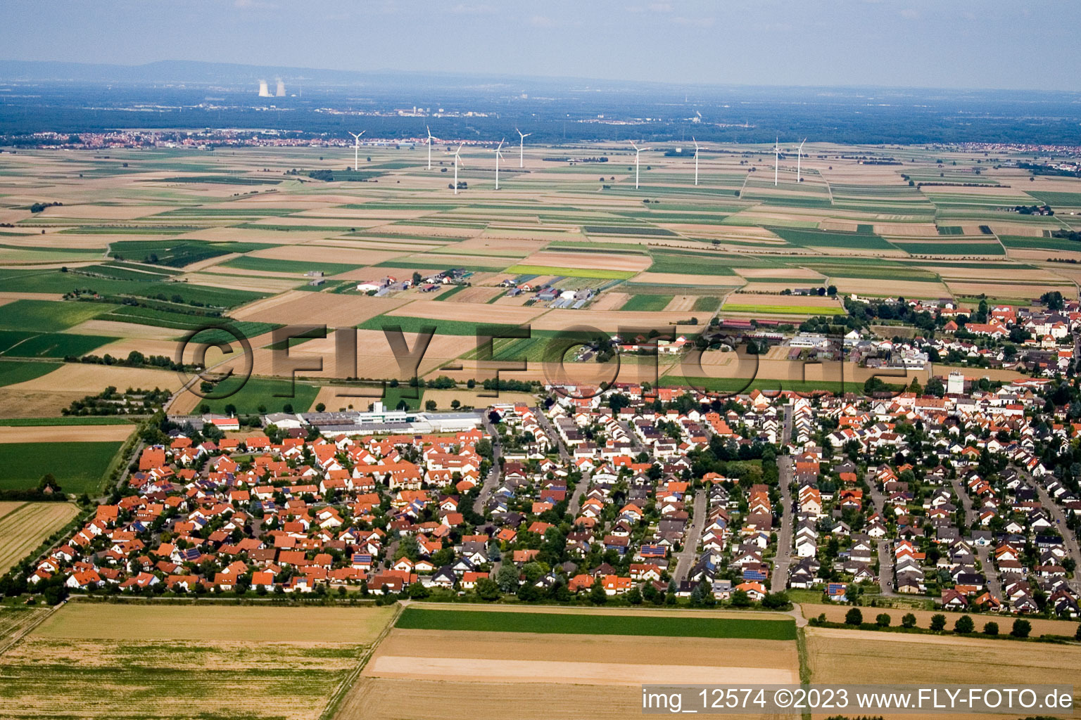 Quartier Herxheim in Herxheim bei Landau dans le département Rhénanie-Palatinat, Allemagne vue d'en haut