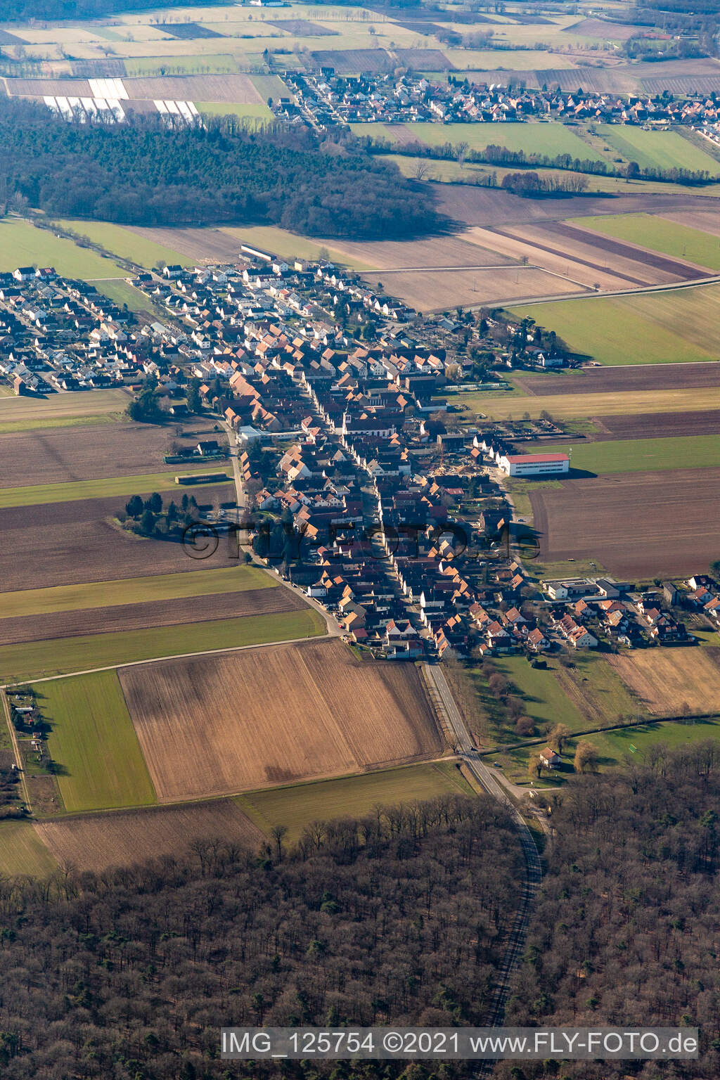 Vue aérienne de Quartier Hayna in Herxheim bei Landau dans le département Rhénanie-Palatinat, Allemagne