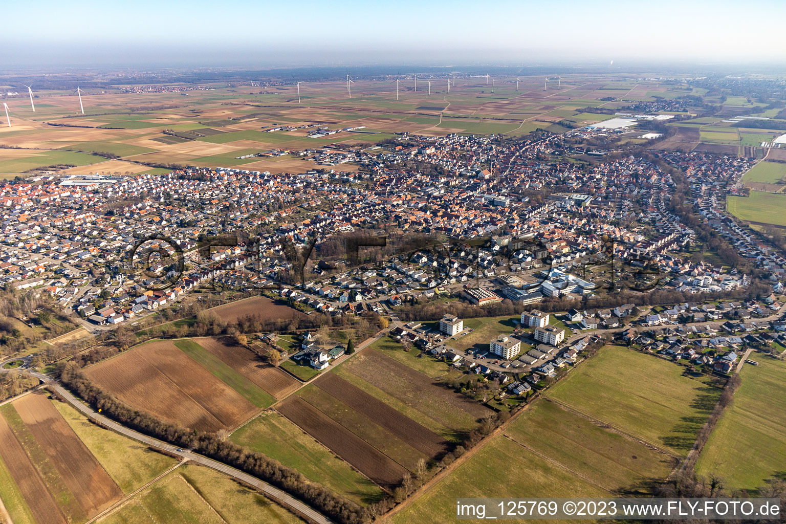 Quartier Herxheim in Herxheim bei Landau dans le département Rhénanie-Palatinat, Allemagne vue du ciel