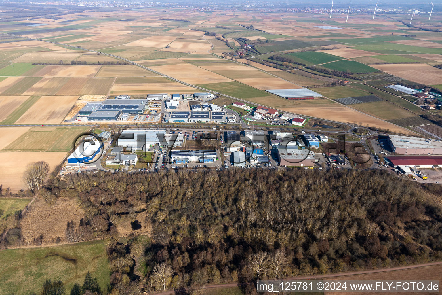 Photographie aérienne de Parc industriel Ouest II (Palatinat) à le quartier Herxheim in Herxheim bei Landau dans le département Rhénanie-Palatinat, Allemagne