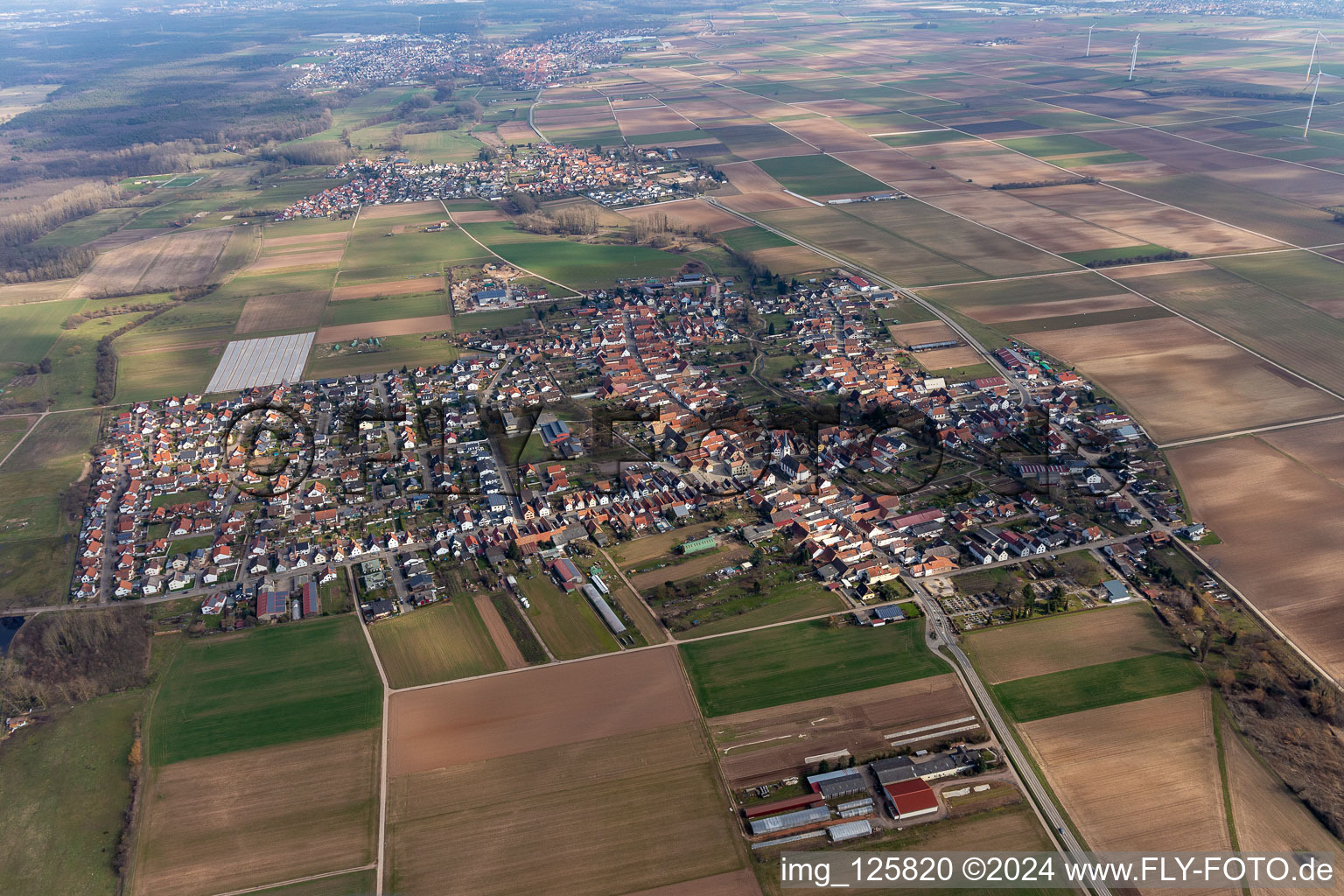 Photographie aérienne de Quartier Ottersheim in Ottersheim bei Landau dans le département Rhénanie-Palatinat, Allemagne