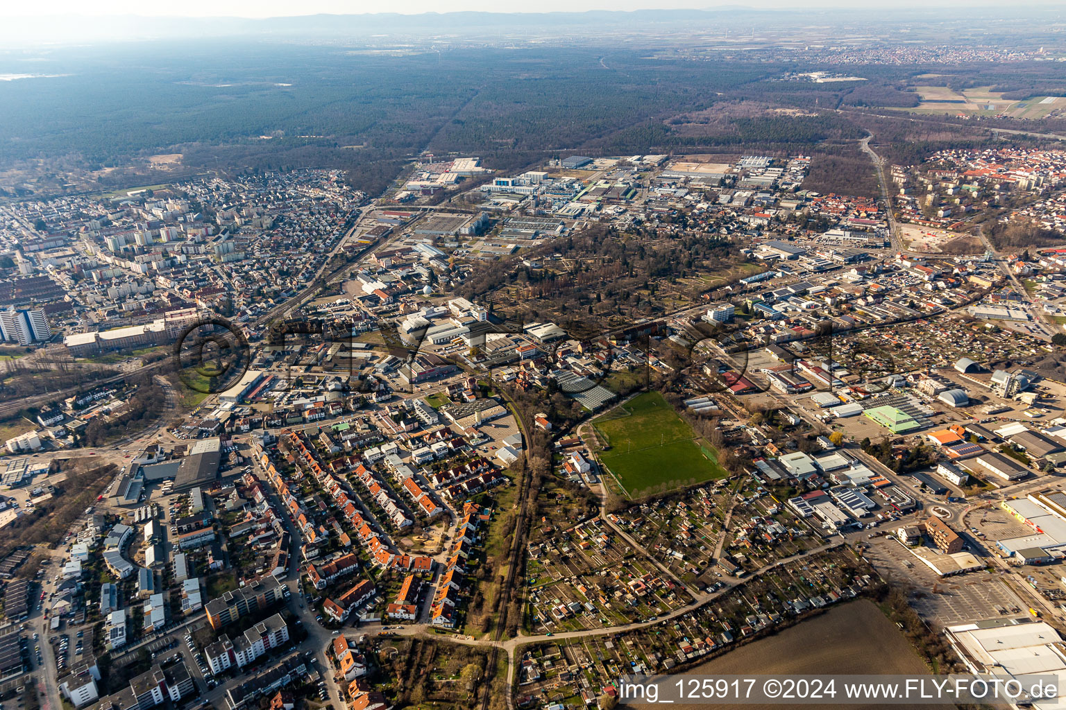 Vue aérienne de Cimetière à Speyer dans le département Rhénanie-Palatinat, Allemagne