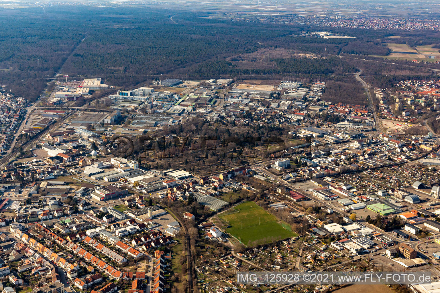 Photographie aérienne de Cimetière à Speyer dans le département Rhénanie-Palatinat, Allemagne