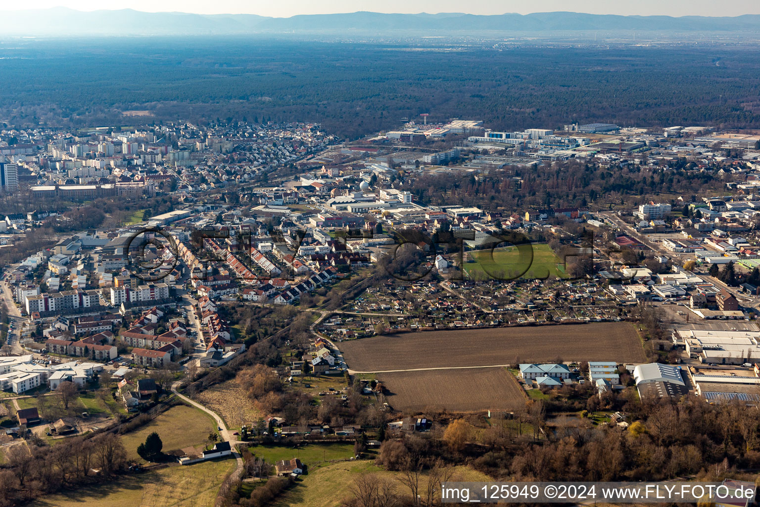 Photographie aérienne de Ouest à le quartier Ludwigshof in Speyer dans le département Rhénanie-Palatinat, Allemagne