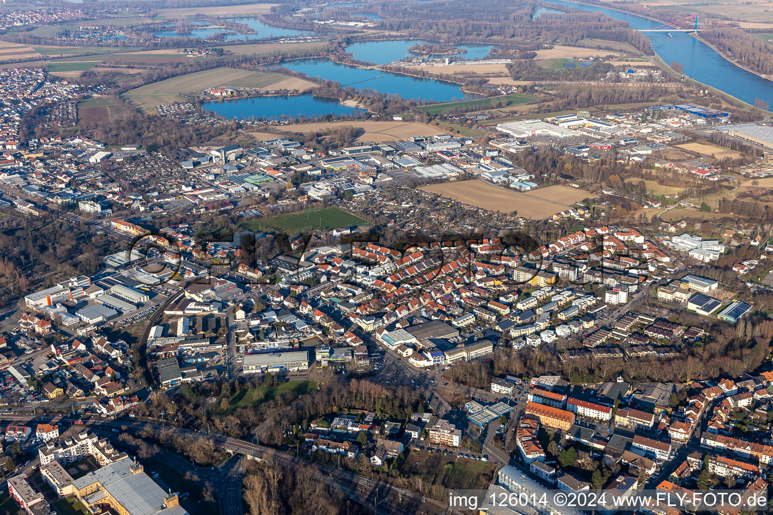 Vue aérienne de Nord à Speyer dans le département Rhénanie-Palatinat, Allemagne