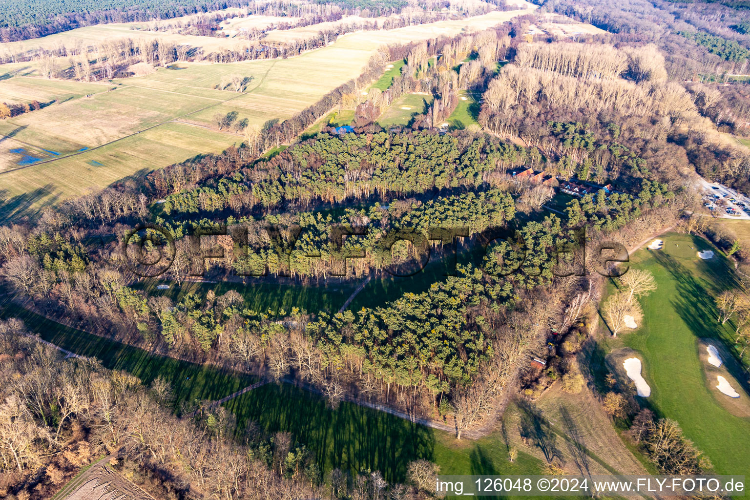 Photographie aérienne de Golf Club Palatinat à le quartier Geinsheim in Neustadt an der Weinstraße dans le département Rhénanie-Palatinat, Allemagne