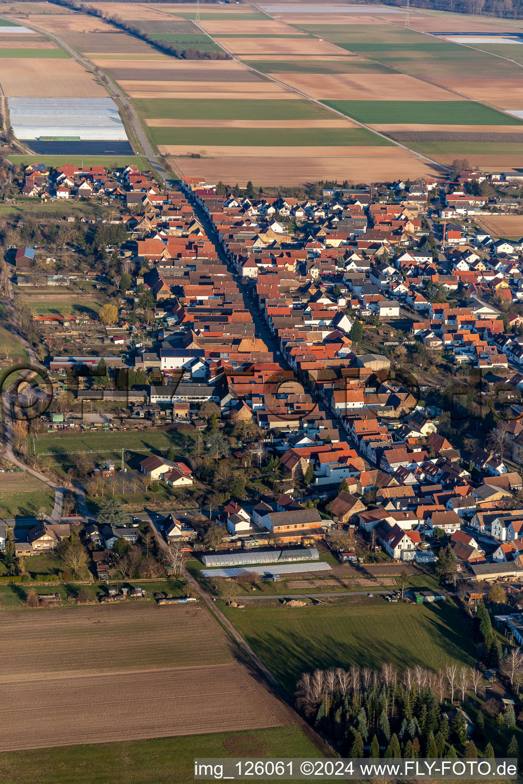 Gommersheim dans le département Rhénanie-Palatinat, Allemagne vue du ciel