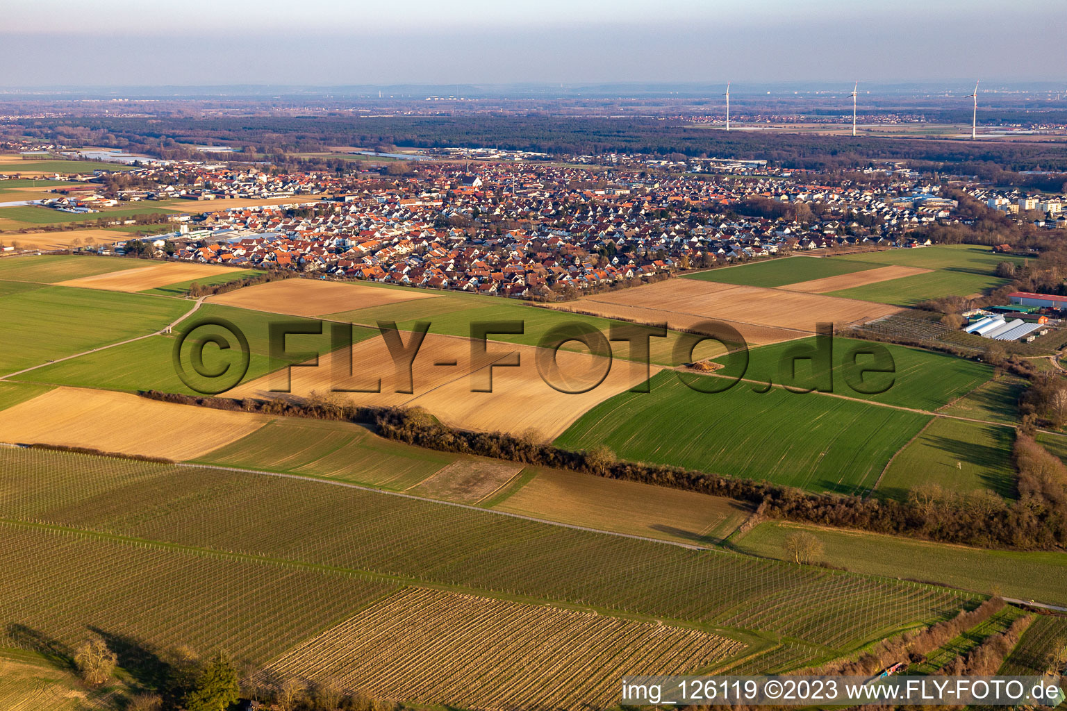 Enregistrement par drone de Quartier Herxheim in Herxheim bei Landau dans le département Rhénanie-Palatinat, Allemagne