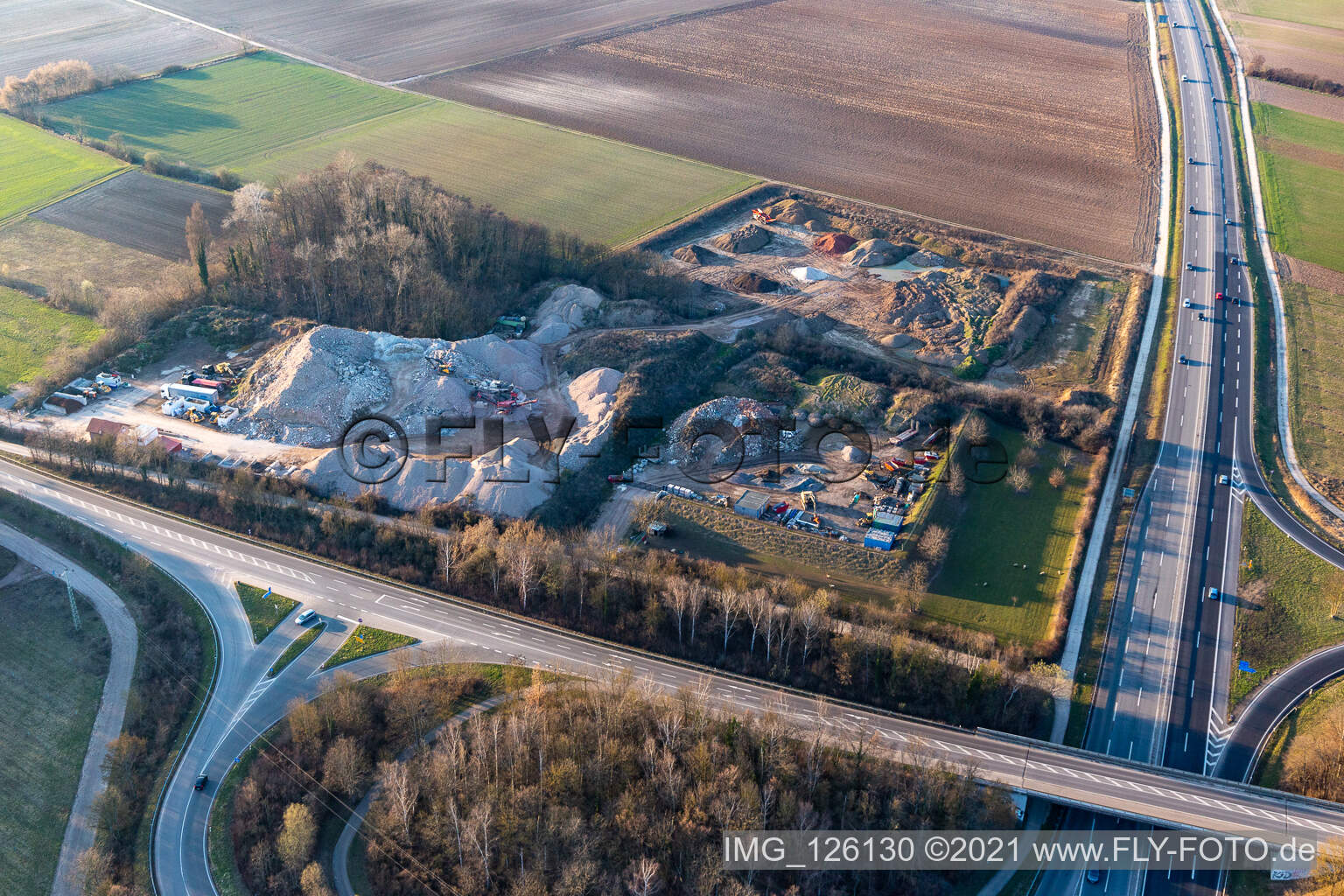 Vue aérienne de Centre de gestion des déchets Rohrbach à Rohrbach dans le département Rhénanie-Palatinat, Allemagne