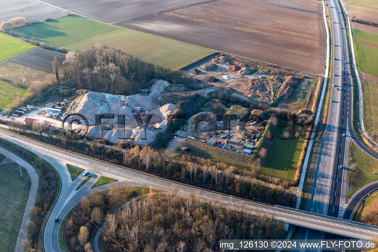 Vue aérienne de Centre de gestion des déchets Rohrbach à Rohrbach dans le département Rhénanie-Palatinat, Allemagne