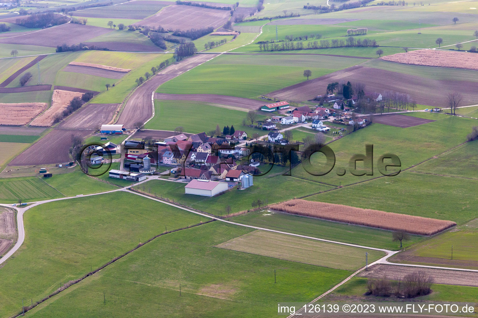 Quartier Deutschhof in Kapellen-Drusweiler dans le département Rhénanie-Palatinat, Allemagne vue du ciel