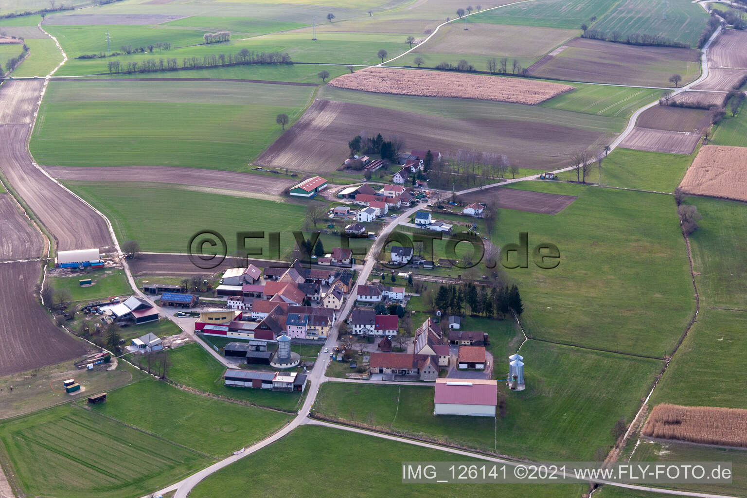 Enregistrement par drone de Quartier Deutschhof in Kapellen-Drusweiler dans le département Rhénanie-Palatinat, Allemagne