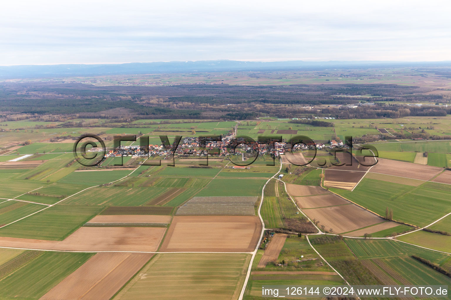 Enregistrement par drone de Schweighofen dans le département Rhénanie-Palatinat, Allemagne