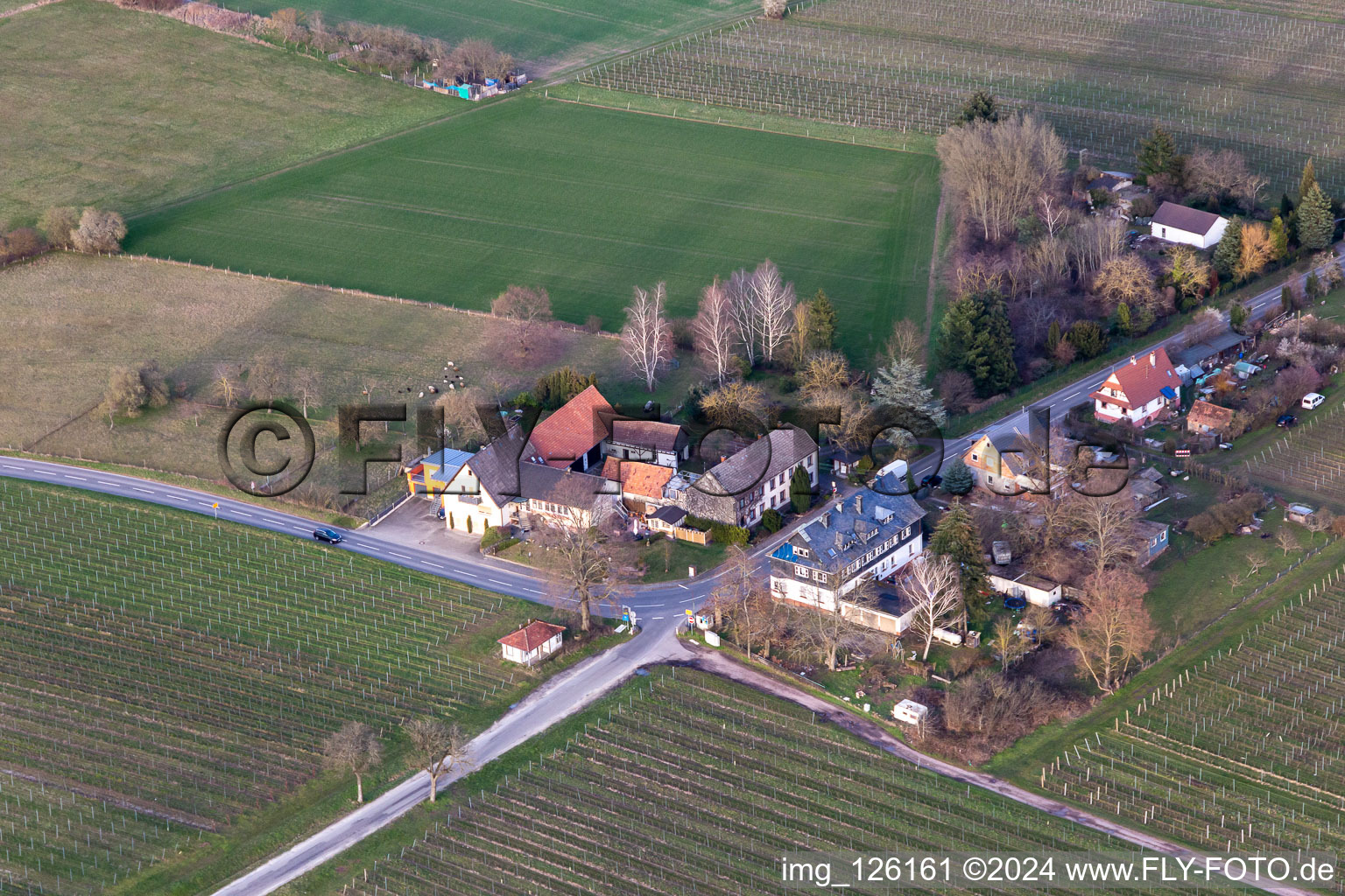 Vue aérienne de Et hôtel de campagne à Windhof à Schweighofen dans le département Rhénanie-Palatinat, Allemagne