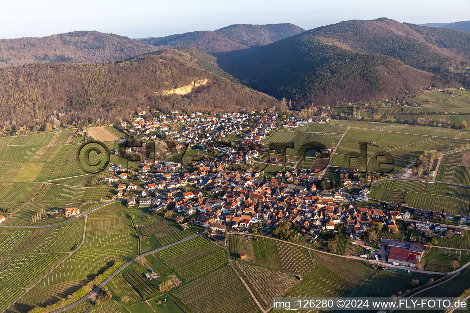 Frankweiler dans le département Rhénanie-Palatinat, Allemagne d'un drone