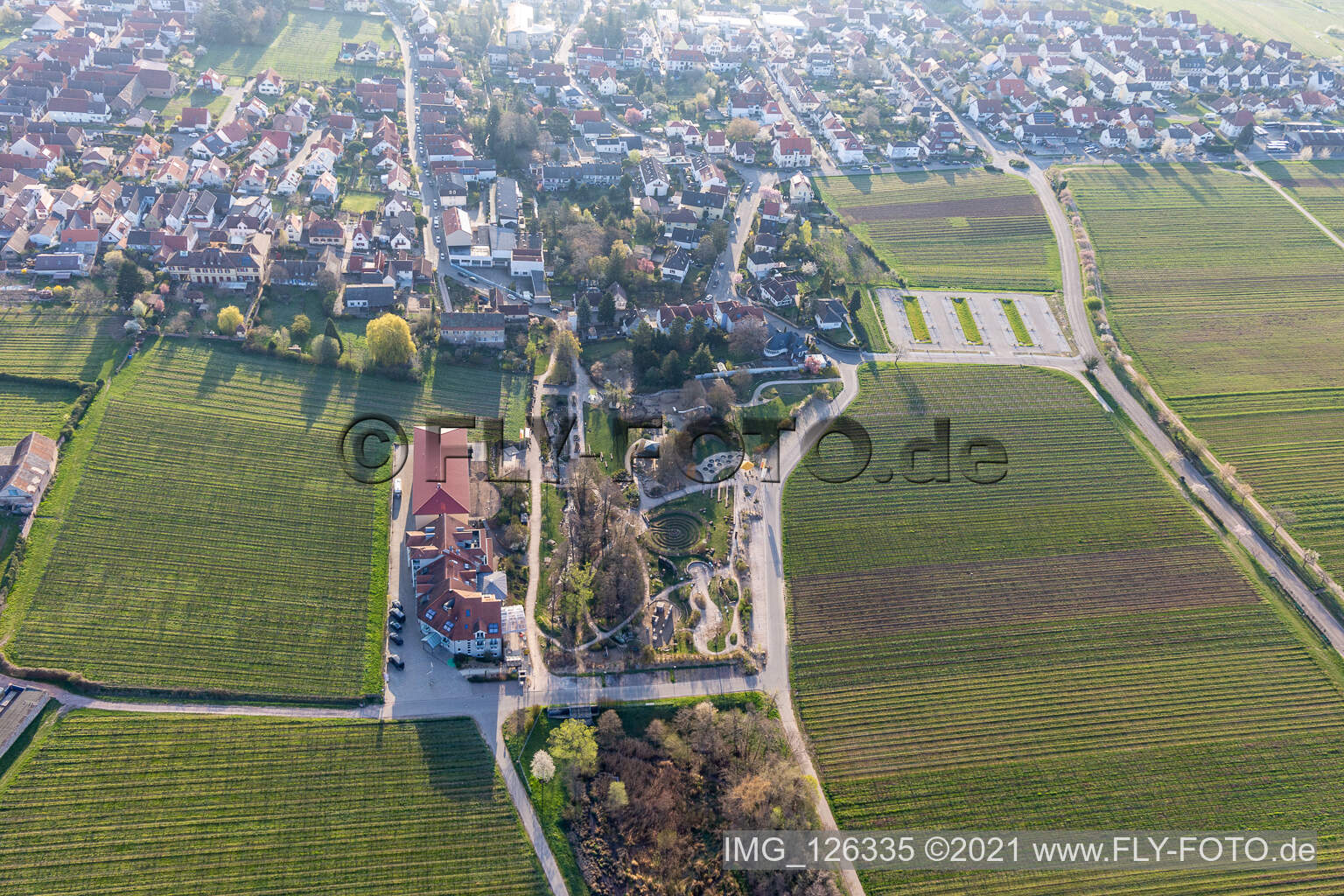 Photographie aérienne de Alla Hopp! Facilité de déplacement et de réunion à Edenkoben dans le département Rhénanie-Palatinat, Allemagne