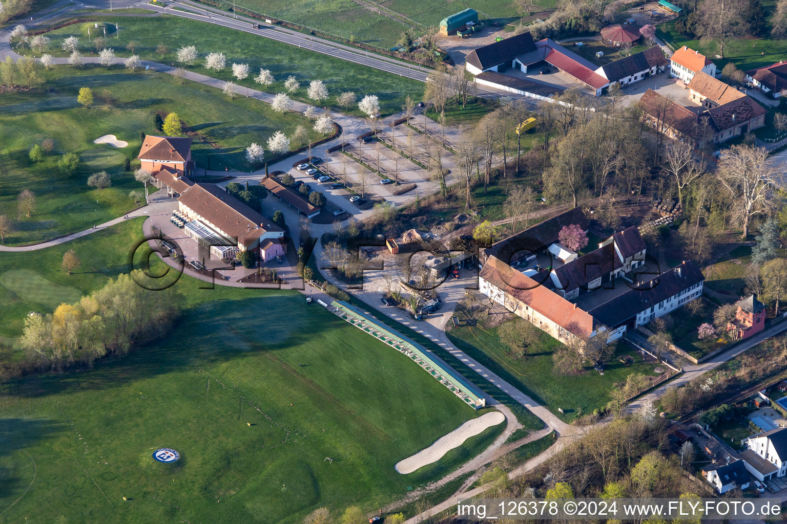 Photographie aérienne de Domaine de campagne golf Dreihof - GOLF absolu à le quartier Dreihof in Essingen dans le département Rhénanie-Palatinat, Allemagne