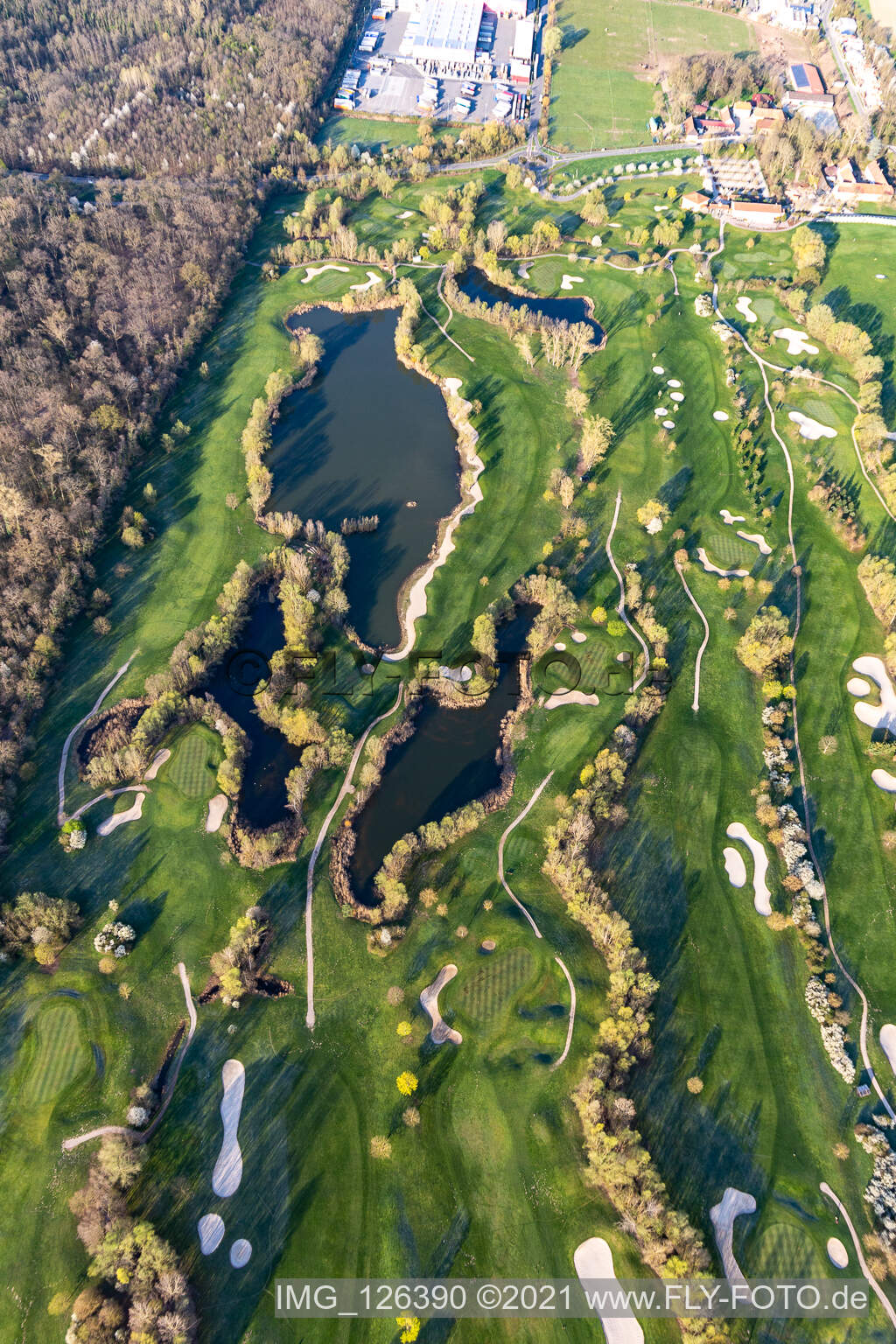 Domaine de campagne golf Dreihof - GOLF Absolute à le quartier Dreihof in Essingen dans le département Rhénanie-Palatinat, Allemagne d'en haut