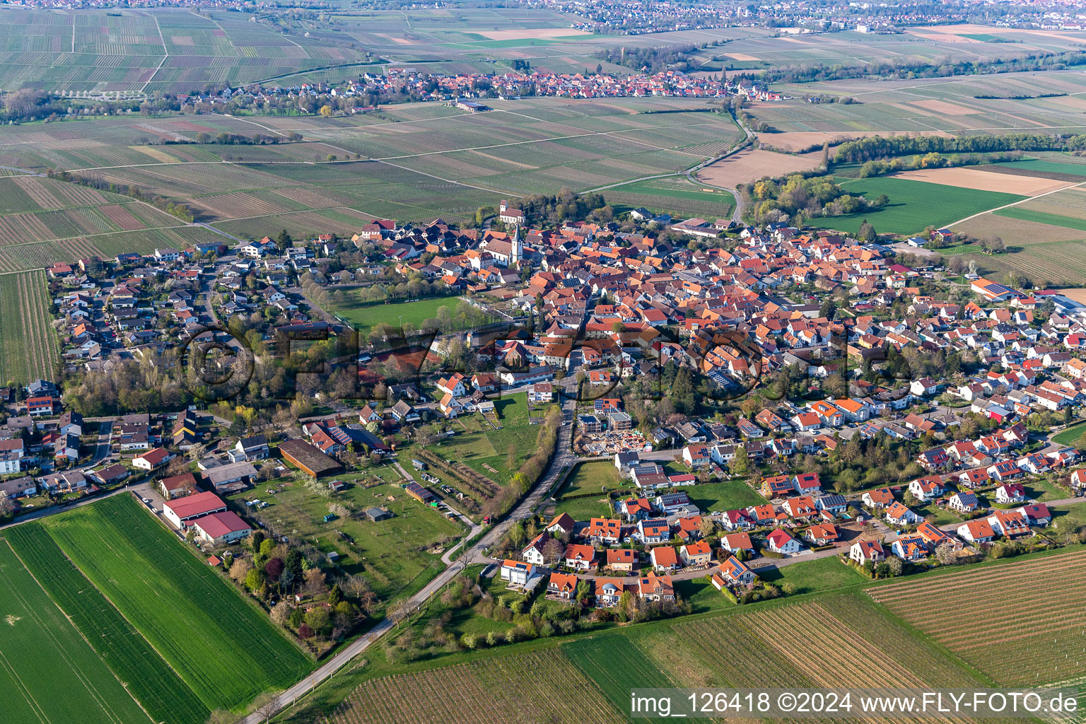 Quartier Mörzheim in Landau in der Pfalz dans le département Rhénanie-Palatinat, Allemagne d'en haut