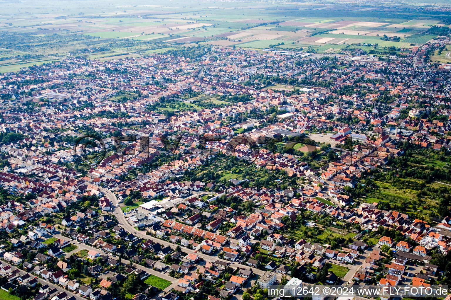 Haßloch dans le département Rhénanie-Palatinat, Allemagne vue du ciel