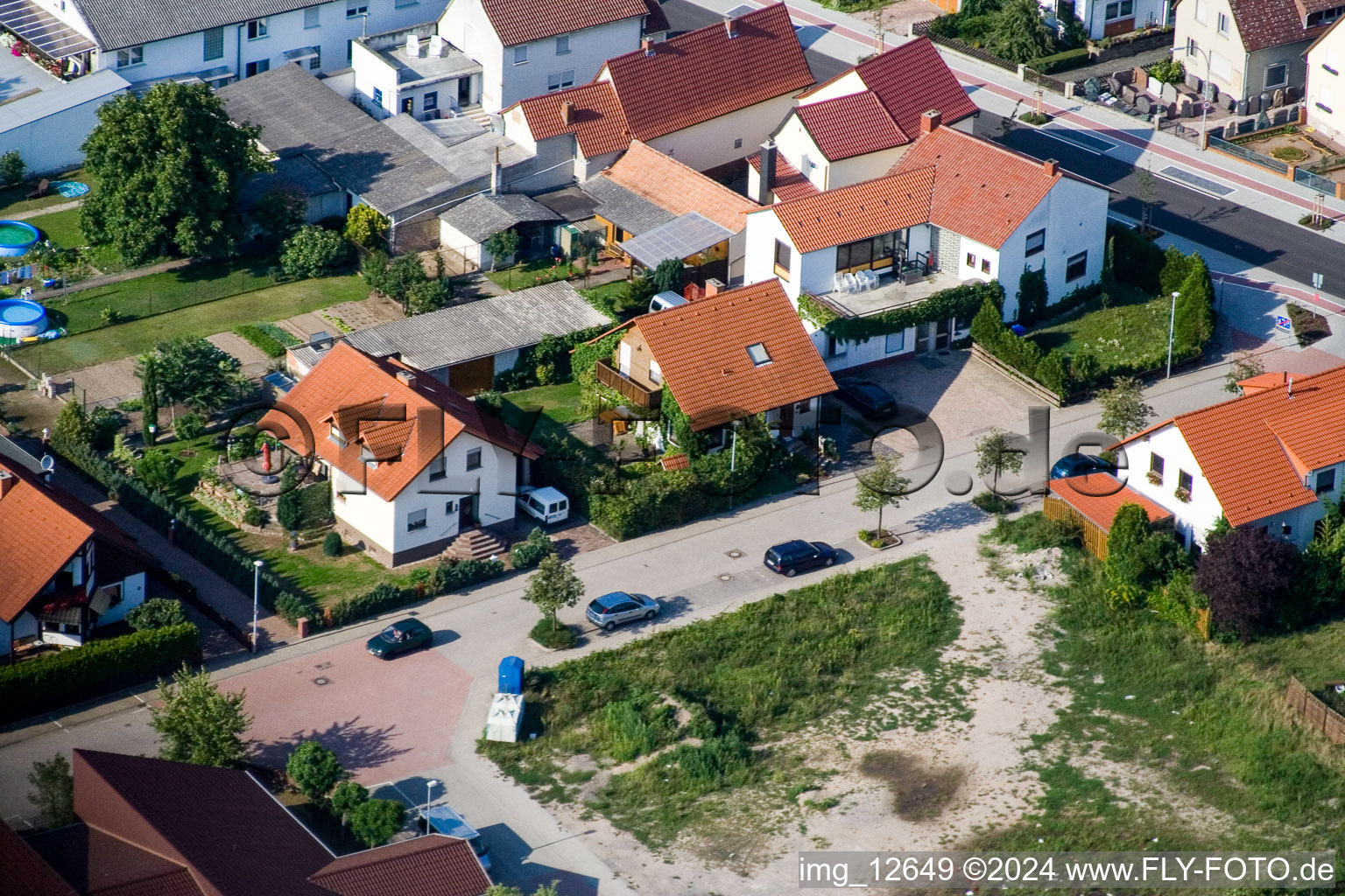 Vue aérienne de Haßloch dans le département Rhénanie-Palatinat, Allemagne