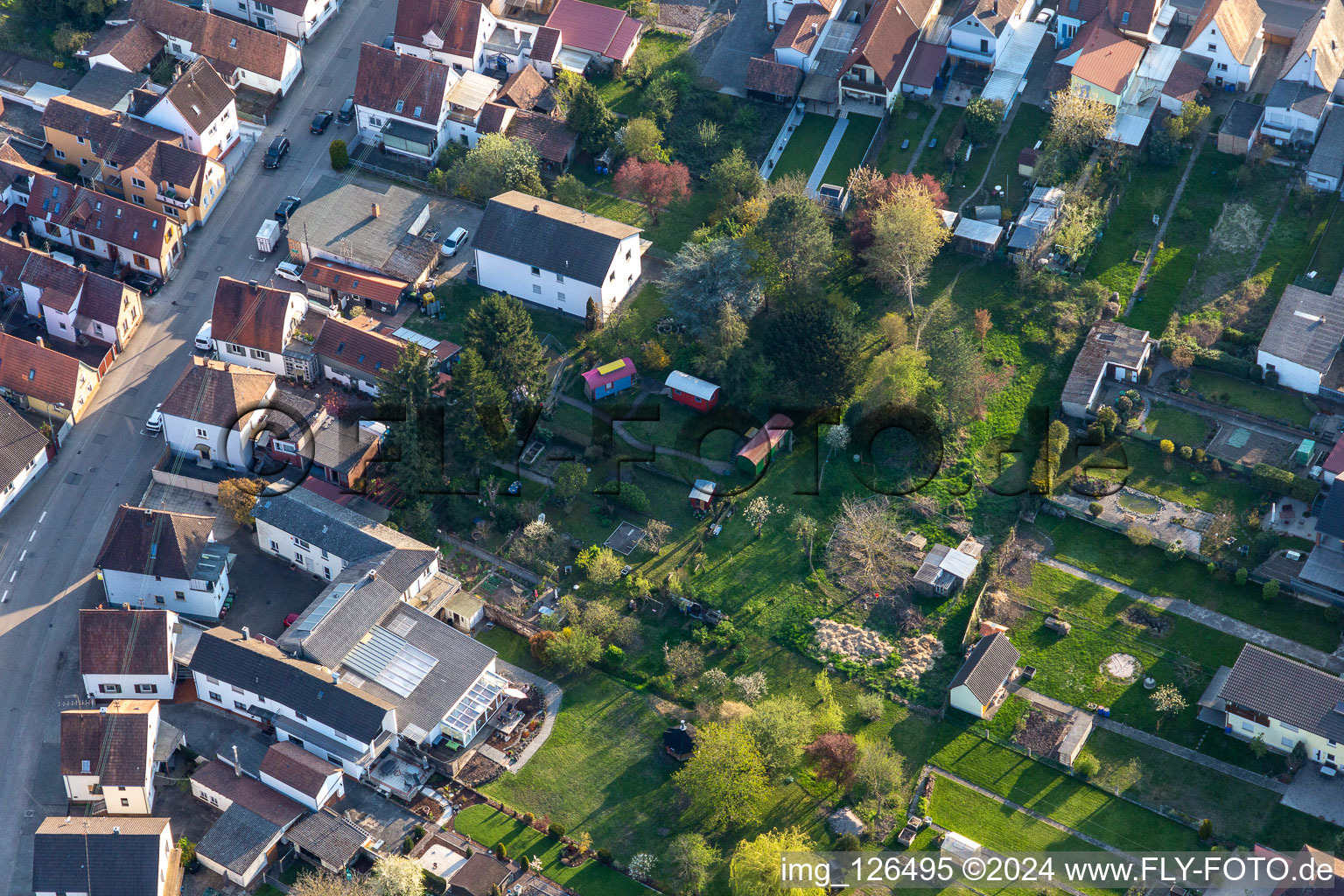 Vue aérienne de Vacances en roulotte à Kandel dans le département Rhénanie-Palatinat, Allemagne