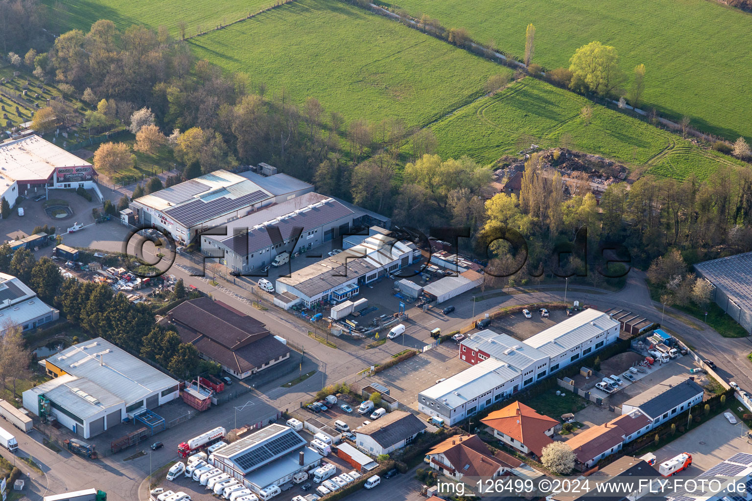 Quartier Minderslachen in Kandel dans le département Rhénanie-Palatinat, Allemagne vue d'en haut