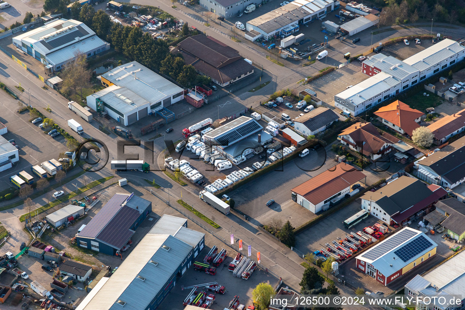 Quartier Minderslachen in Kandel dans le département Rhénanie-Palatinat, Allemagne depuis l'avion