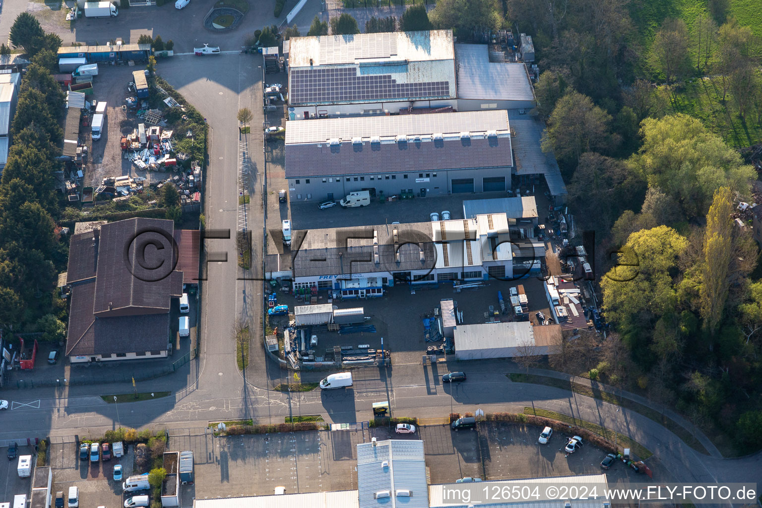 Quartier Minderslachen in Kandel dans le département Rhénanie-Palatinat, Allemagne vue du ciel