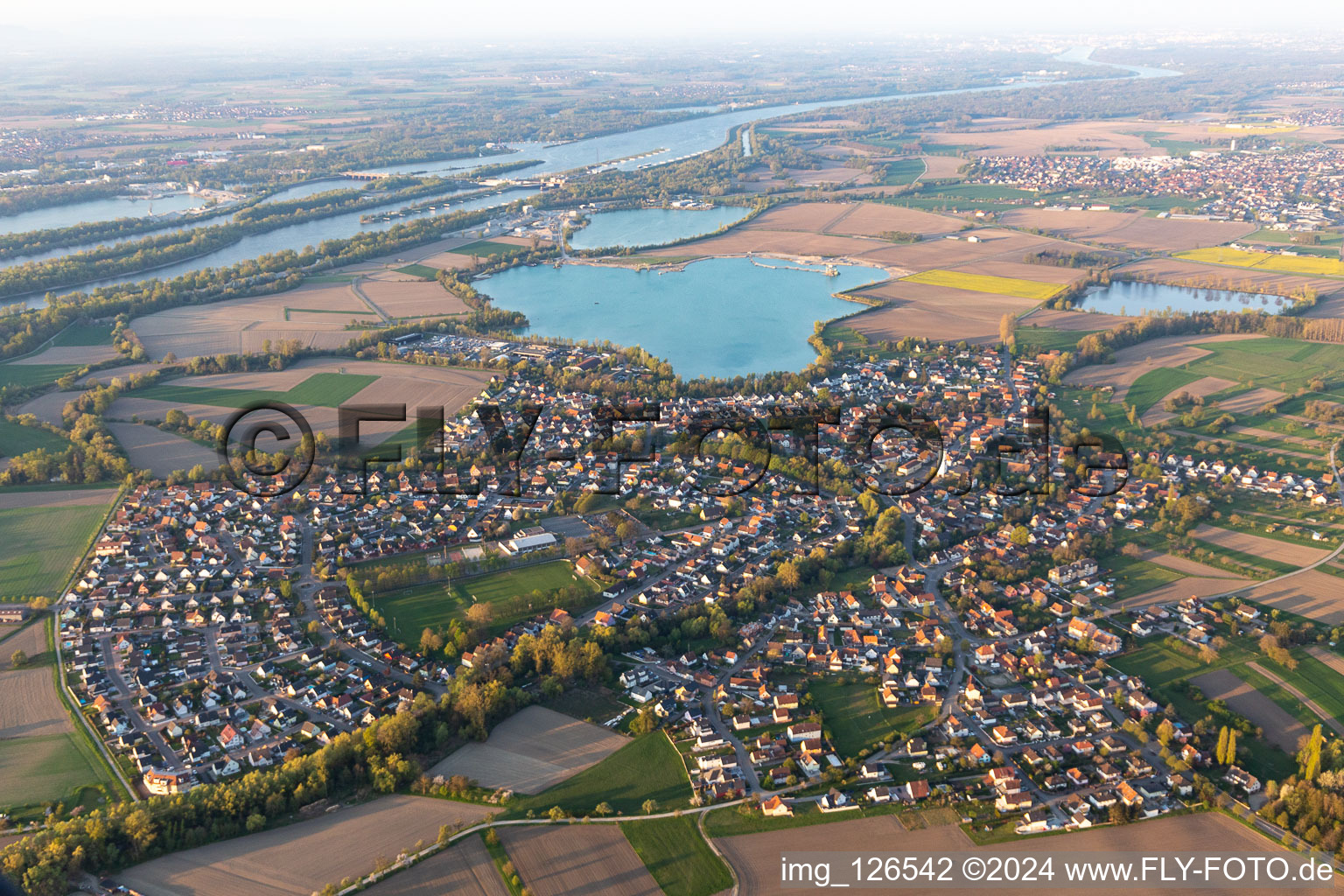 Offendorf dans le département Bas Rhin, France d'en haut